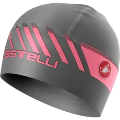Castelli Arrivo 3 Thermo Skully - Dark Gray/Giro Pink