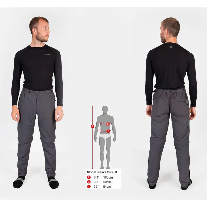 Endura Hummvee Men's MTB Zip-Off Trouser - Grey 6 Endura Hummvee Men's MTB Zip-Off Trouser - Grey - Image 4
