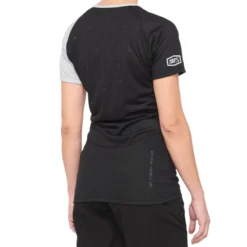 100 Percent Airmatic Womens Short Sleeve Jersey - Black/Grey