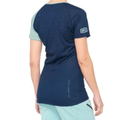 100 Percent Airmatic Womens Short Sleeve Jersey - Navy/Seafoam 6 100 Percent Airmatic Womens Short Sleeve Jersey - Navy/Seafoam -CycloPro Shop 100AirmaticWJerseyNS 2