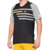100 Percent Celium Short Sleeve Jersey - Black/Mustard -CycloPro Shop 100CeliumJerseyBlkMus