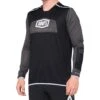 100 Percent R-Core X Long Sleeve Jersey - Foam/Black -CycloPro Shop 100R CoreXJerseyBLKWHT
