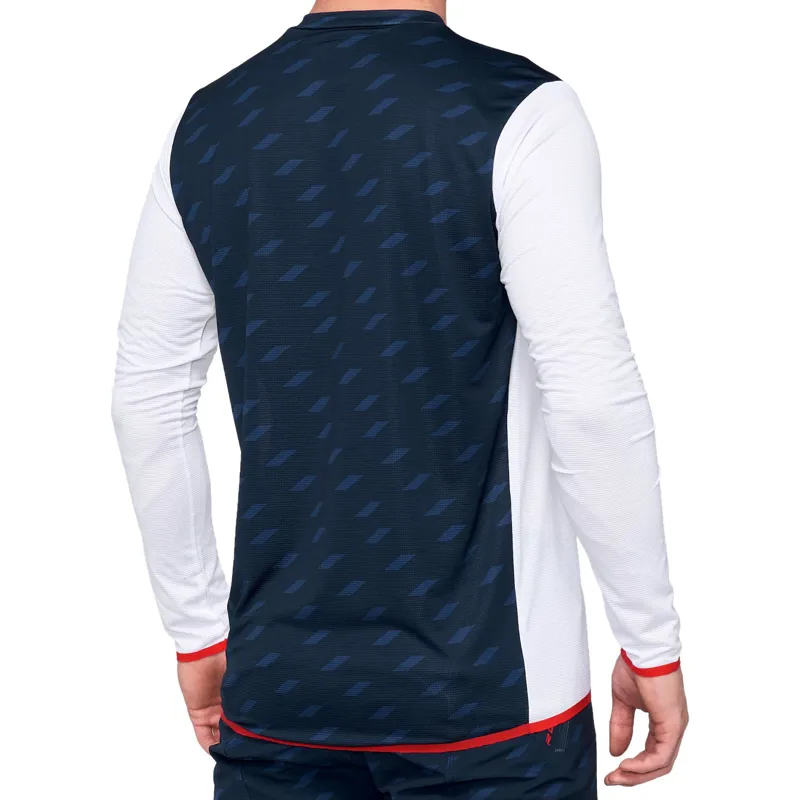 100 Percent R-Core X Ltd Edition Long Sleeve Jersey - Navy/White 4 100 Percent R-Core X Ltd Edition Long Sleeve Jersey - Navy/White - Image 2