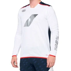 100 Percent R-Core X Ltd Edition Long Sleeve Jersey - Navy/White