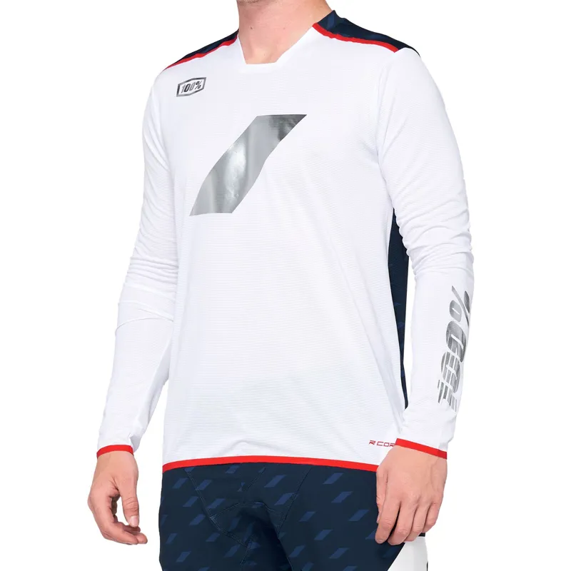 100 Percent R-Core X Ltd Edition Long Sleeve Jersey - Navy/White 3 100 Percent R-Core X Ltd Edition Long Sleeve Jersey - Navy/White