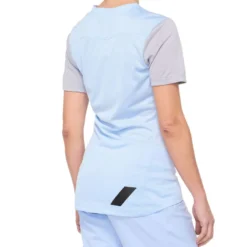 100 Percent Ridecamp Womens Short Sleeve Jersey - Powder Blue/Grey -CycloPro Shop 100RidecampWJerseyPBG 2