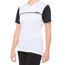 100 Percent Ridecamp Womens Short Sleeve Jersey - Black/Grey -CycloPro Shop 100RidecampWJerseyWB