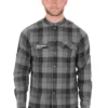 Cube Long Sleeve Work Shirt - Grey Check -CycloPro Shop 11090 2