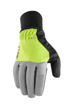Cube Winter X Natural Fit Long Finger Gloves - Grey/Yellow 15 Cube Winter X Natural Fit Long Finger Gloves - Grey/Yellow -CycloPro Shop 11127 1