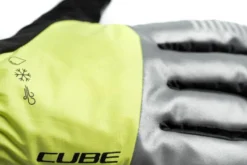 Cube Winter X Natural Fit Long Finger Gloves - Grey/Yellow