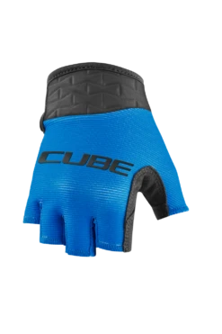 Cube Performance Junior Short Finger Gloves - Blue/Mint -CycloPro Shop 11128 1