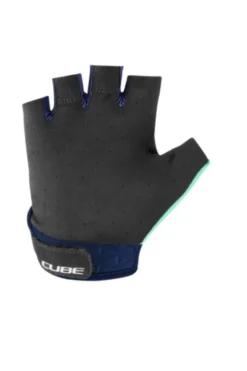 Cube Performance Junior Short Finger Gloves - Blue/Mint -CycloPro Shop 11129 2