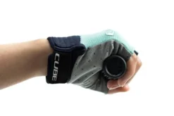 Cube Performance Junior Short Finger Gloves - Blue/Mint -CycloPro Shop 11129 5