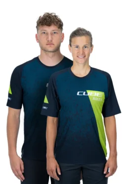 Cube Edge Round Neck Short Sleeve Jersey - Blue/Lime 13 Cube Edge Round Neck Short Sleeve Jersey - Blue/Lime -CycloPro Shop 11139 2