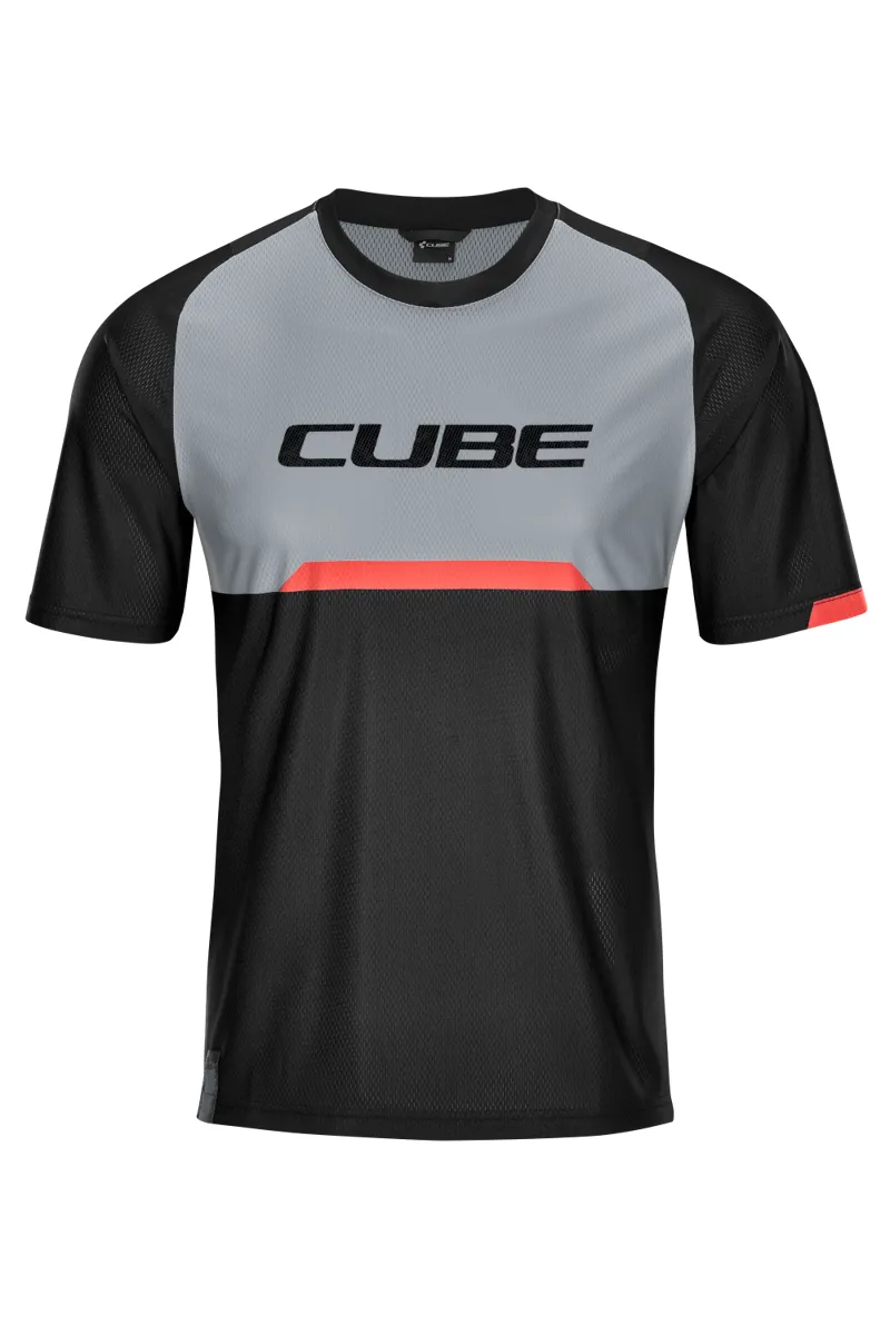 Cube Edge Round Neck Short Sleeve Jersey - Black/Grey 3 Cube Edge Round Neck Short Sleeve Jersey - Black/Grey