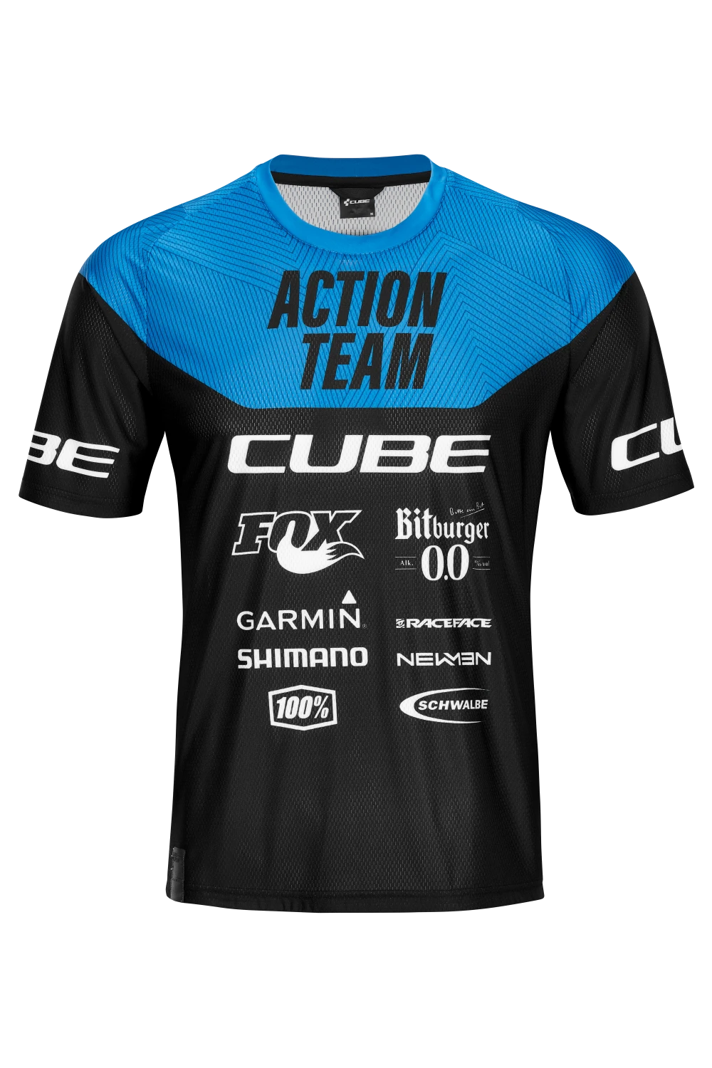 Cube Edge Round Neck Short Sleeve Jersey - Blue/Lime 5 Cube Edge Round Neck Short Sleeve Jersey - Blue/Lime - Image 3