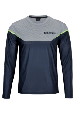 Cube Edge Round Neck Long Sleeve Jersey - X Action Team -CycloPro Shop 11142 1 1