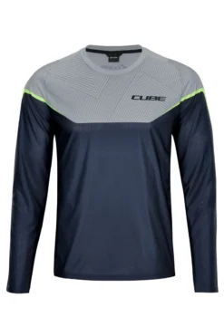 Cube Edge Round Neck Long Sleeve Jersey - Black/Orange 14 Cube Edge Round Neck Long Sleeve Jersey - Black/Orange -CycloPro Shop 11142 1