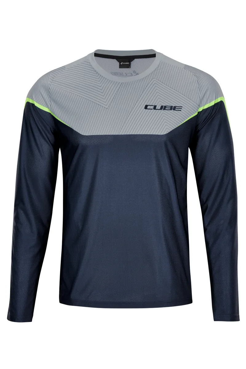 Cube Edge Round Neck Long Sleeve Jersey - Black/Orange 7 Cube Edge Round Neck Long Sleeve Jersey - Black/Orange - Image 5