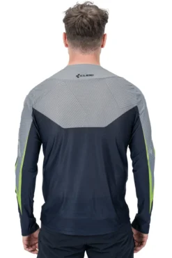 Cube Edge Round Neck Long Sleeve Jersey - Grey/Lime 15 Cube Edge Round Neck Long Sleeve Jersey - Grey/Lime -CycloPro Shop 11142 3