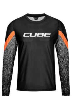 Cube Edge Round Neck Long Sleeve Jersey - X Action Team -CycloPro Shop 11143 1 1