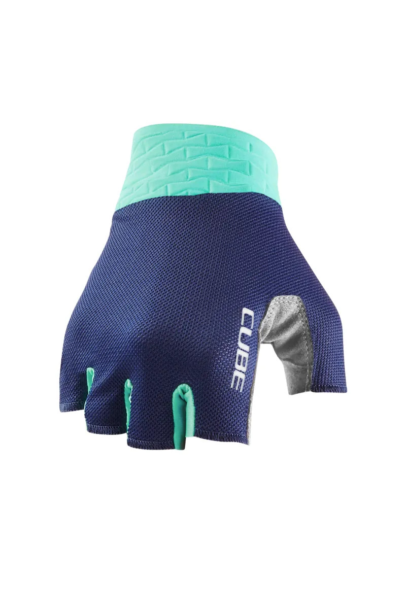 Cube Performance Short Finger Gloves - Blue/Mint 10 Cube Performance Short Finger Gloves - Blue/Mint - Image 8
