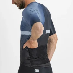 Sportful Bomber Men's Short Sleeve Jersey - Black/Galaxy Blue -CycloPro Shop 112202922p 002 08 651Wx651H