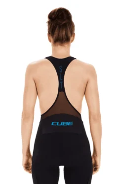 Cube Womens SLT Bib Shorts Black/Blue -CycloPro Shop 11295 1