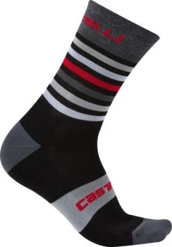 Castelli Gregge 15 Men's Socks - Red/Savile Blue -CycloPro Shop 114626 431786 1 supersize 1