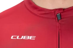 Cube ATX Full Zip Short Sleeve Jersey - Red