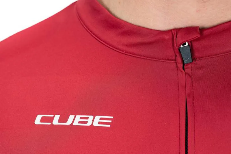 Cube ATX Full Zip Short Sleeve Jersey - Red 3 Cube ATX Full Zip Short Sleeve Jersey - Red
