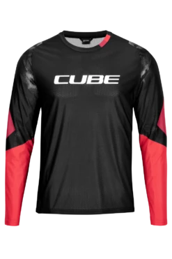 Cube Edge Round Neck Long Sleeve Jersey - Black/Orange 16 Cube Edge Round Neck Long Sleeve Jersey - Black/Orange -CycloPro Shop 11481 1 1