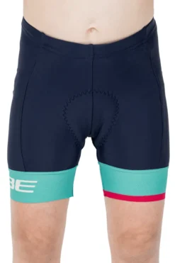 Cube Junior Lycra Cycling Shorts - Blue/Mint