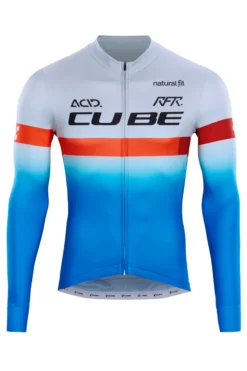 Cube Teamline Long Sleeve Jersey - Blue/Red/Grey 9 Cube Teamline Long Sleeve Jersey - Blue/Red/Grey -CycloPro Shop 11492 1