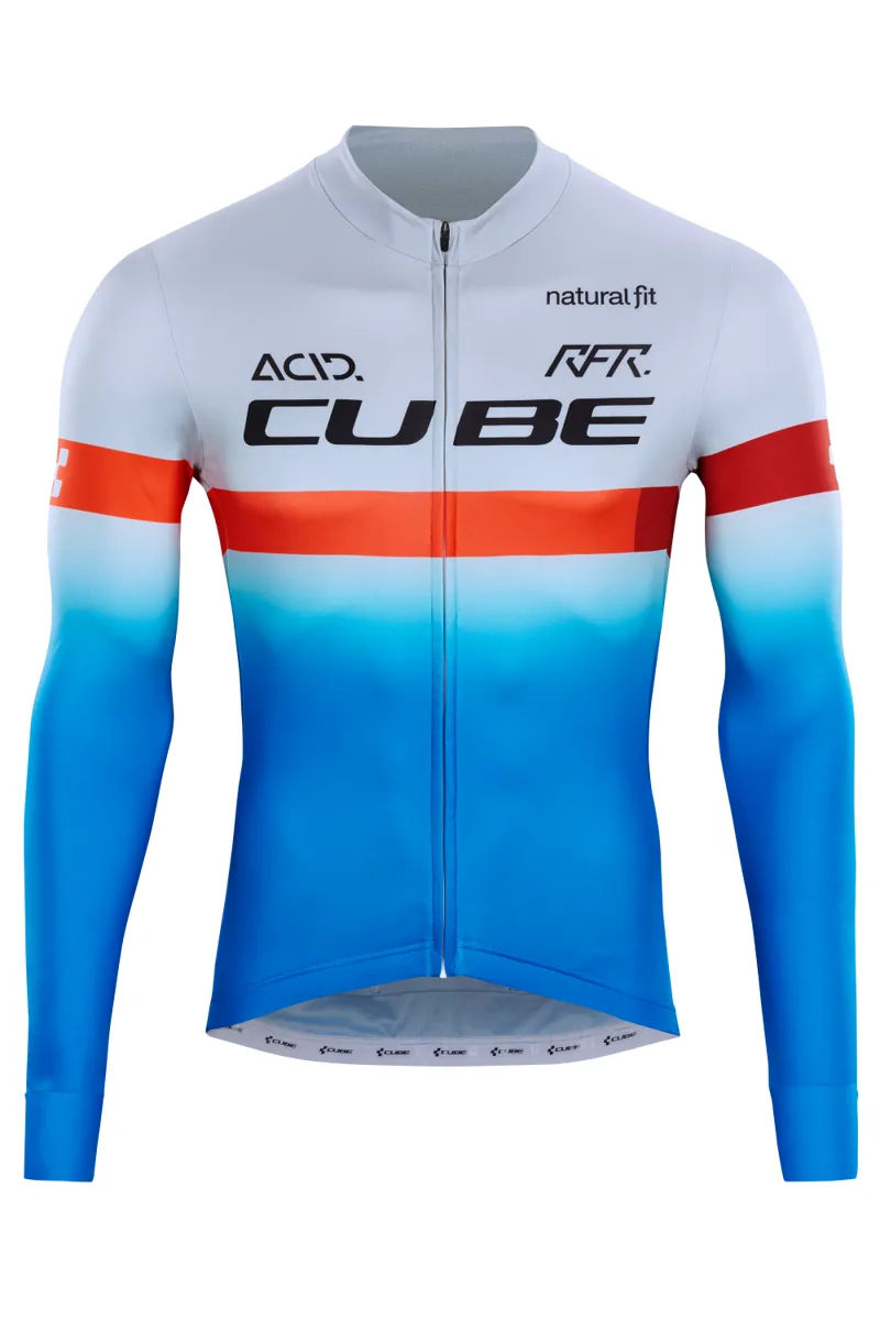 Cube Teamline Long Sleeve Jersey - Blue/Red/Grey 5 Cube Teamline Long Sleeve Jersey - Blue/Red/Grey - Image 3