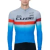 Cube Teamline Long Sleeve Jersey - Blue/Red/Grey -CycloPro Shop 11492 2