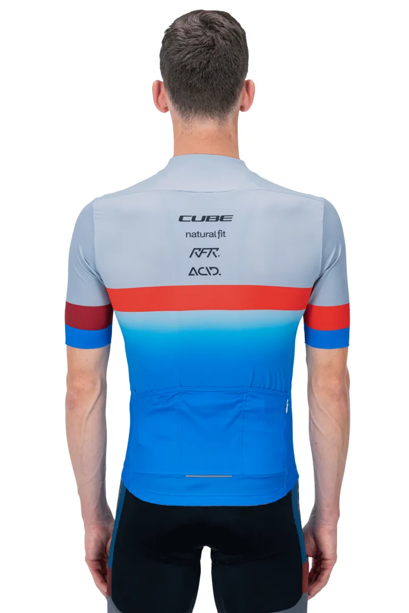 Cube Teamline Short Sleeve Jersey - Blue/Red/Grey 7 Cube Teamline Short Sleeve Jersey - Blue/Red/Grey - Image 5