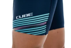 Cube Teamline Women's Lycra Shorts - Blue/Mint -CycloPro Shop 12207 4
