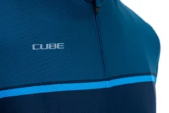 Cube ATX Full Zip Men's Short Sleeve Jersey - Blue -CycloPro Shop 12266 3