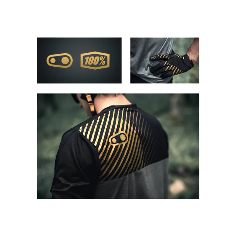 CrankBrothers Airmatic Men's 3/4 Sleeve Jersey - Black/Gold/Grey 3 CrankBrothers Airmatic Men's 3/4 Sleeve Jersey - Black/Gold/Grey