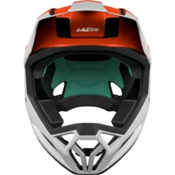 Lazer Cage KinetiCore Full Face MTB Helmet - Matt Orange/White -CycloPro Shop 2 651