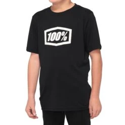 100 Percent Icon Youth Short Sleeve T-Shirt - Heather Grey -CycloPro Shop 20001 00004