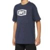 100 Percent Icon Youth Short Sleeve T-Shirt - Heather Grey -CycloPro Shop 20001 00012