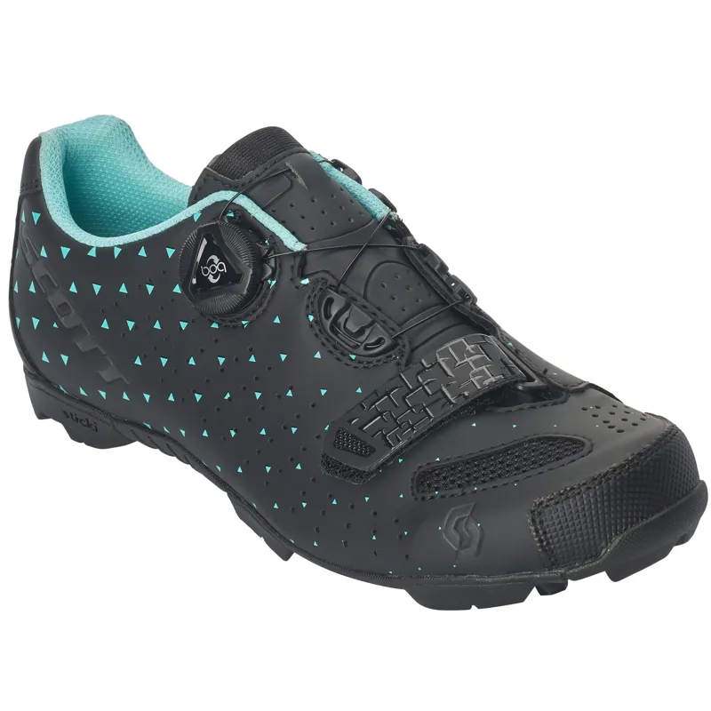 Scott MTB Comp Boa Lady Womens MTB Shoes - Black/Turquoise Blue 4 Scott MTB Comp Boa Lady Womens MTB Shoes - Black/Turquoise Blue - Image 2