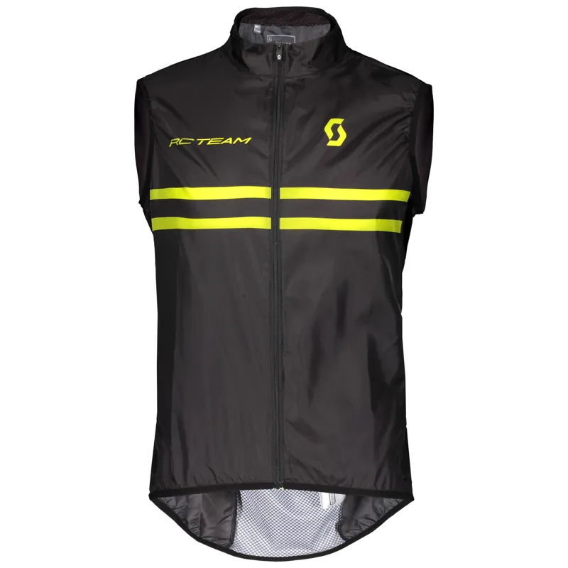 Scott RC Team Windbreaker Vest - Black/Sulphur Yellow 6 Scott RC Team Windbreaker Vest - Black/Sulphur Yellow - Image 4