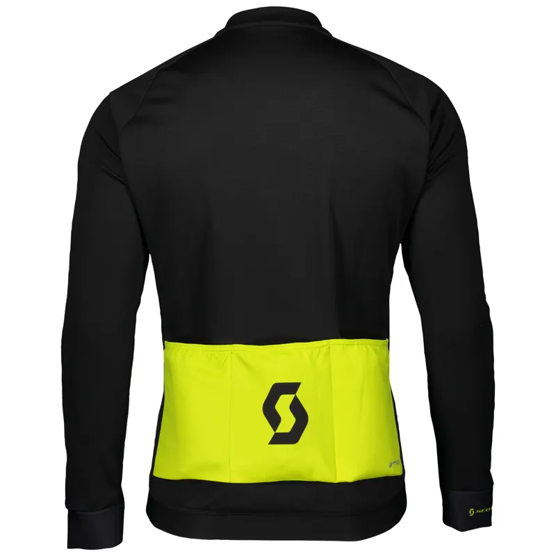 Scott RC Warm Men's Long Sleeve Jersey - Black/Sulphur Yellow 8 Scott RC Warm Men's Long Sleeve Jersey - Black/Sulphur Yellow - Image 6