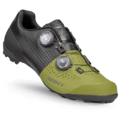 Scott Gravel Tuned Men's Gravel Road Shoes - Matt Black/Savanna Green 11 Scott Gravel Tuned Men's Gravel Road Shoes - Matt Black/Savanna Green -CycloPro Shop 2888037663 2