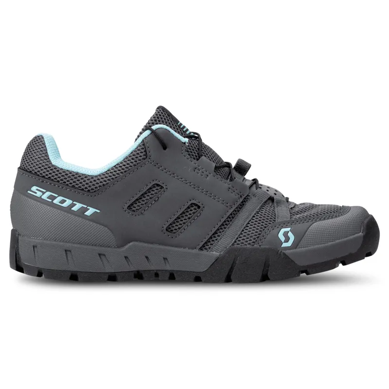 Scott Sport Crus-R Women's Flat MTB Shoes - Dark Grey/Light Blue 3 Scott Sport Crus-R Women's Flat MTB Shoes - Dark Grey/Light Blue