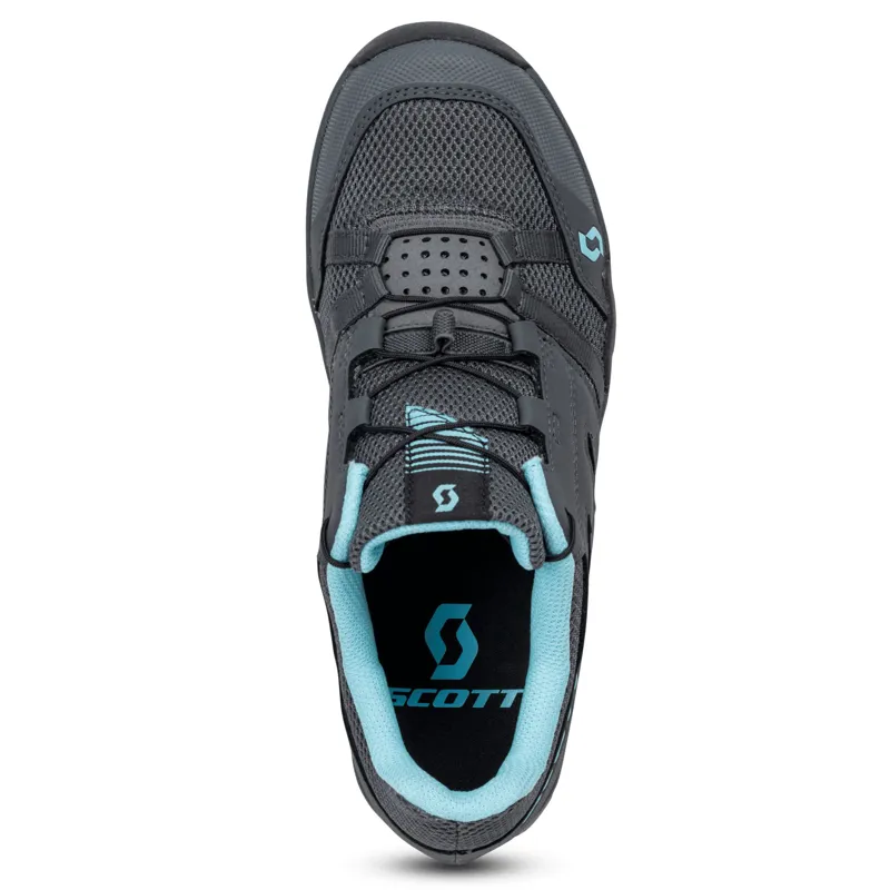 Scott Sport Crus-R Women's Flat MTB Shoes - Dark Grey/Light Blue 5 Scott Sport Crus-R Women's Flat MTB Shoes - Dark Grey/Light Blue - Image 3