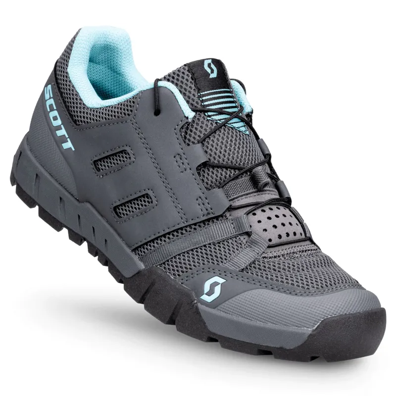 Scott Sport Crus-R Women's Flat MTB Shoes - Dark Grey/Light Blue 6 Scott Sport Crus-R Women's Flat MTB Shoes - Dark Grey/Light Blue - Image 4